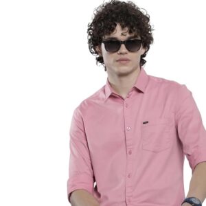 The Indian Garage Co Men Slim Fit Solid Full Sleeves Spread Collar Casual Shirt